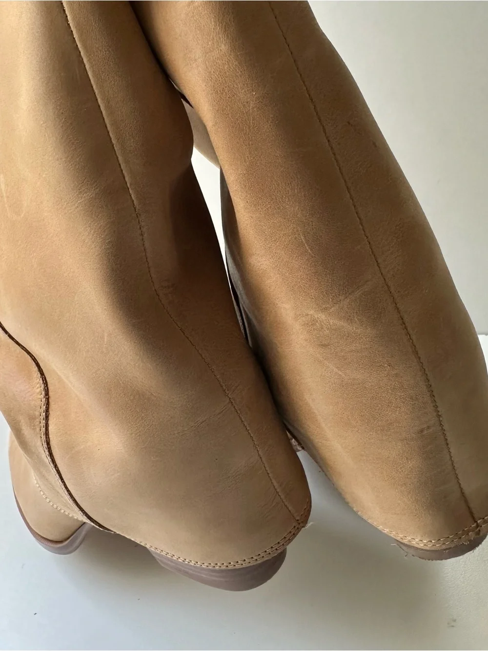 Steve Madden Women's Winnick Foldover Leather Knee High Boots Banana Leather 9.5